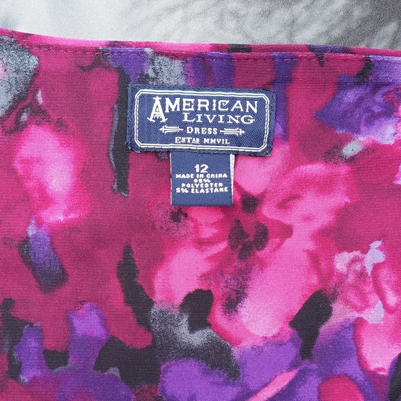 American Living Floral Print cap Sleeve Dress - Picture 5 of 6